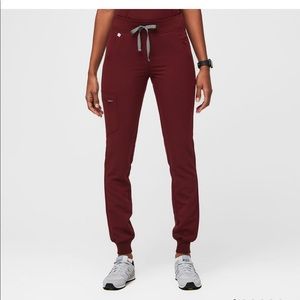 Figs Zamora Jogger Scrub Pants Burgundy